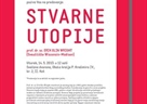 Gostujuće predavanje - Stvarne utopije